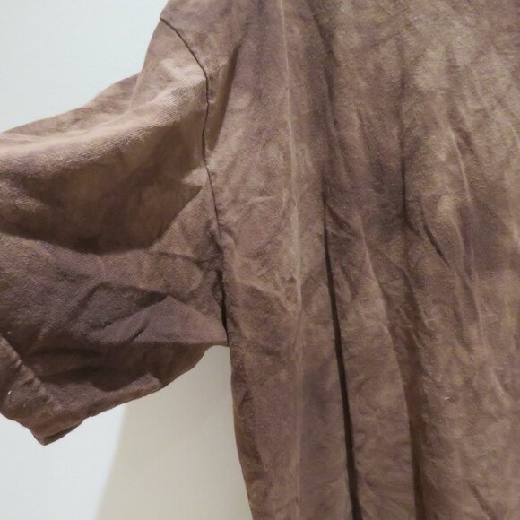 THE MOUNTAIN Hippo Print Distressed Tie Dye T-Shirt in Brown Hippie Y2K Boho XL - Picture 11 of 12